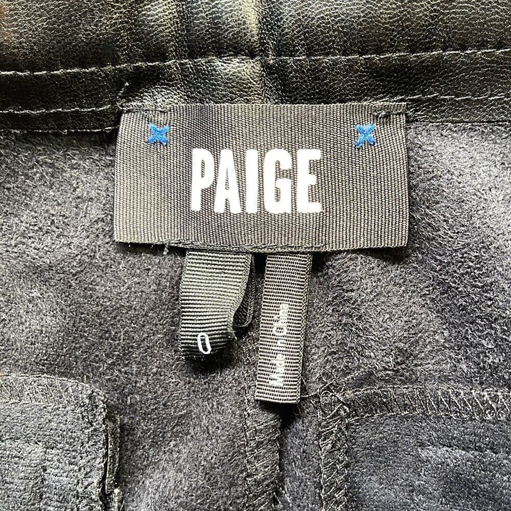 PAIGE pants Melila vegan paperbag black faux leather pants. 0 - Picture 6 of 7